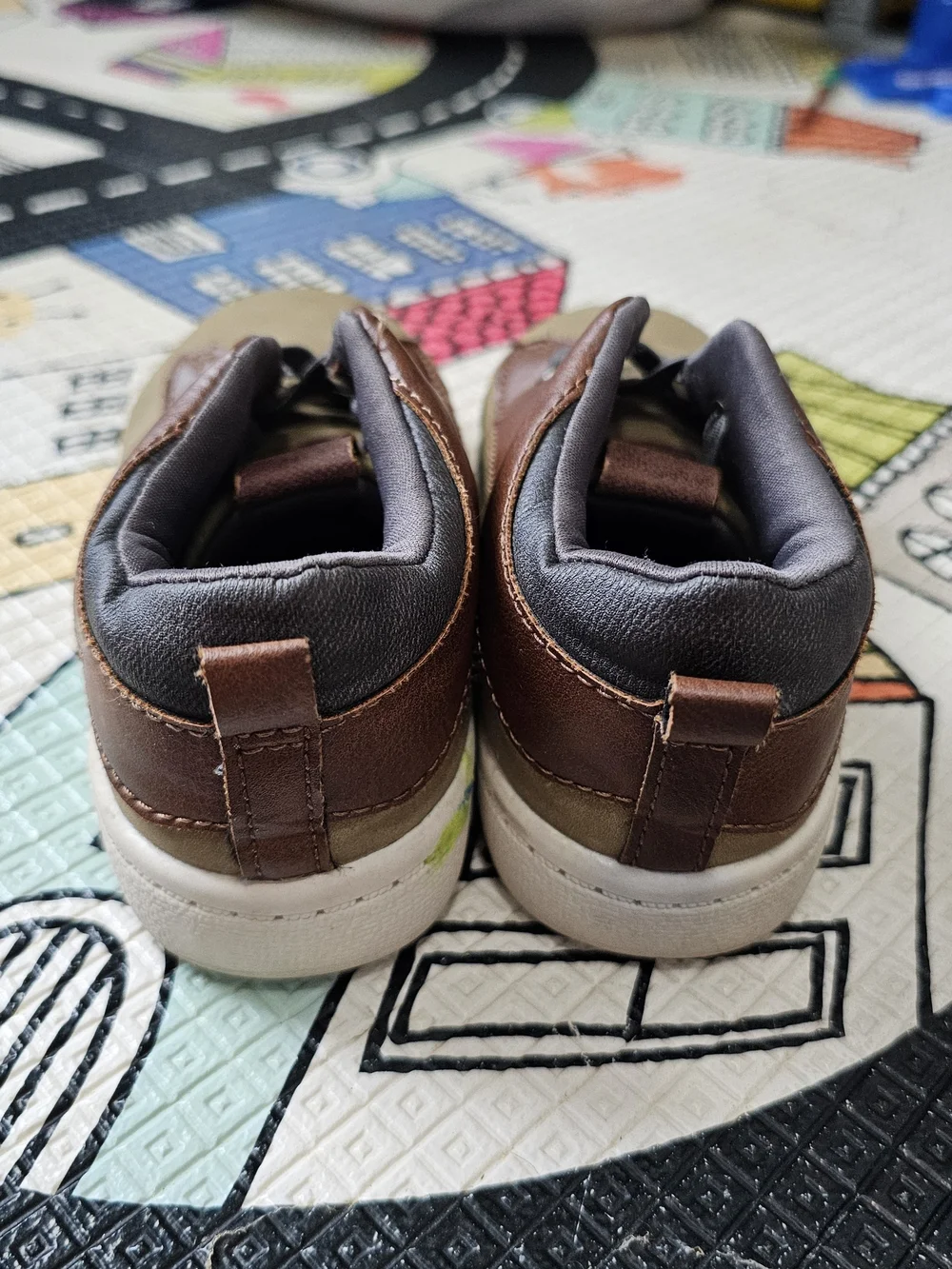 Kids Brown and Tan Casual Ankle Shoes